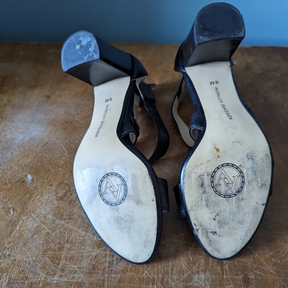 Adrienne Vittadini Black Strappy Block Heel - Picture 4 of 4